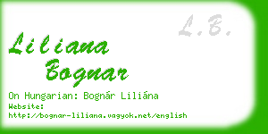 liliana bognar business card